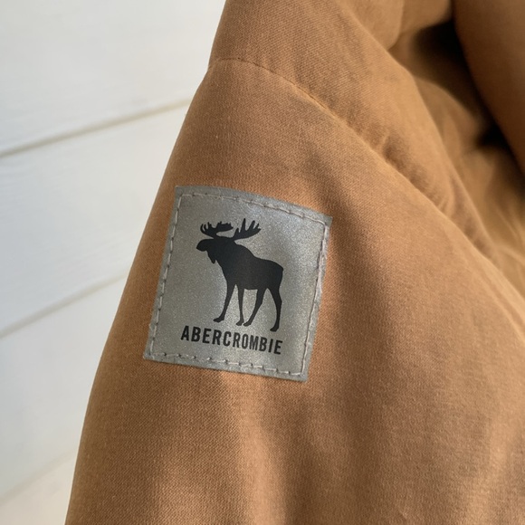 Abercrombie n fitch faux Sherpa lined coat puffer fullzip hood jacket 7/8 - Picture 5 of 8